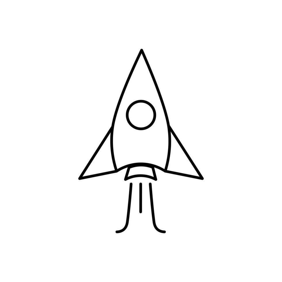 Rocket outline issolated vector