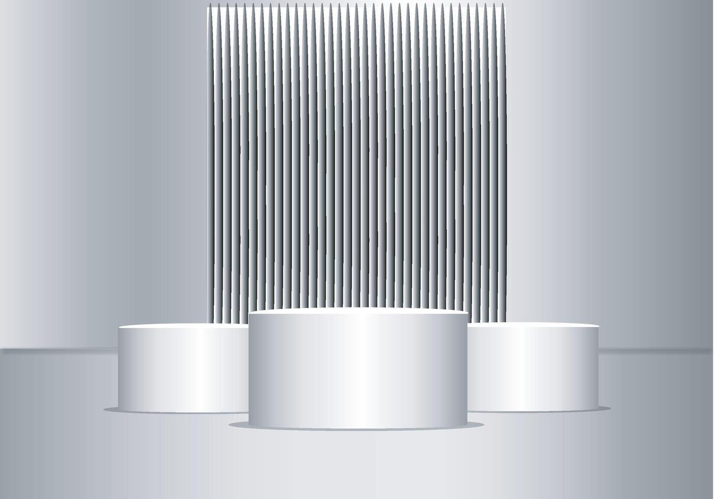 3D white round product podium background square tile. Abstract composition minimalist design. 3D studio display showroom cosmetic product pedestal, Fashion stage showcase mockup scene. vector