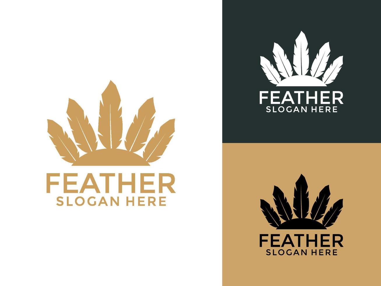 Feather logo design , design template vector
