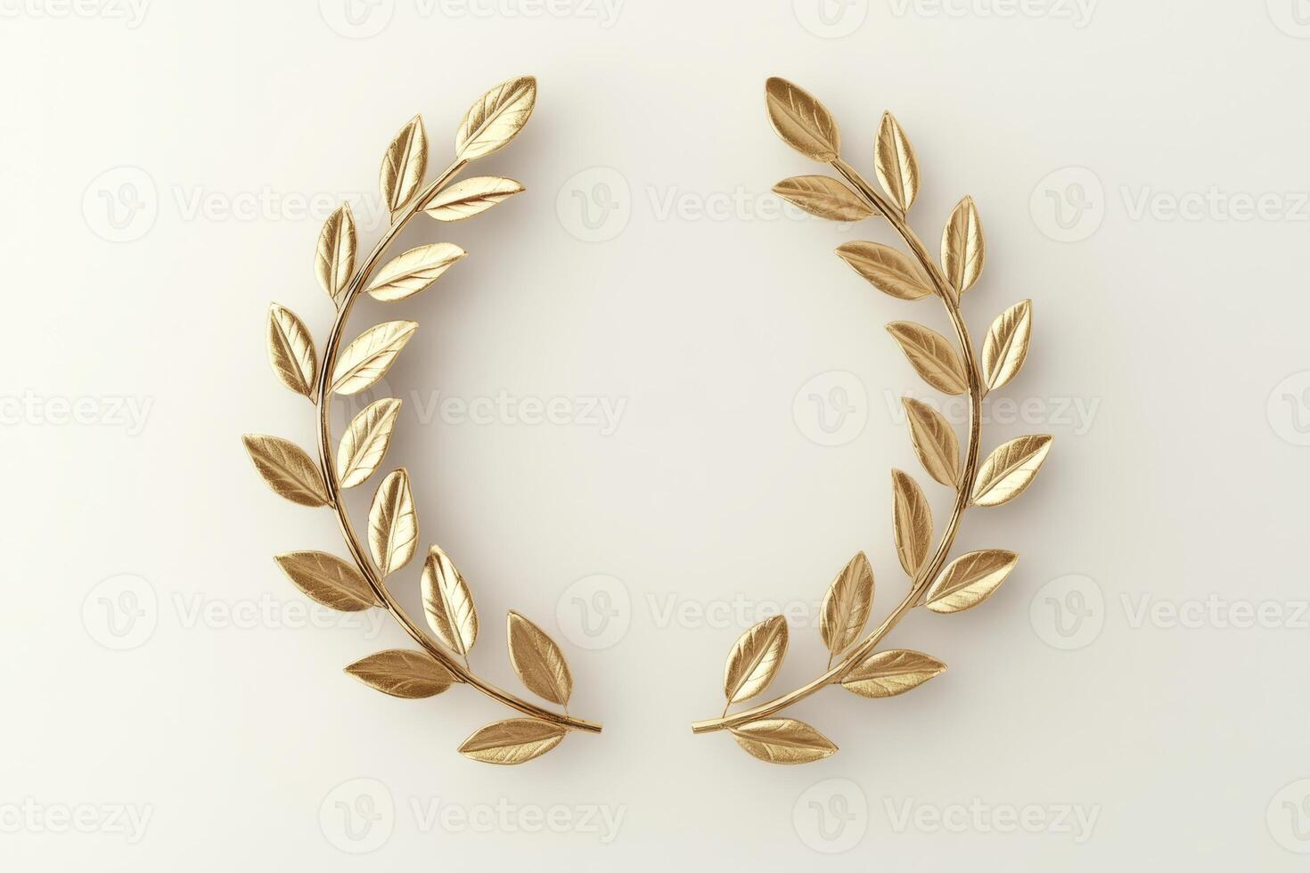 This breathtaking digital artwork showcases exquisite gold laurel leaves, making it ideal for decorative accents, innovative award concepts, and beautifully elegant jewelry designs and creations photo