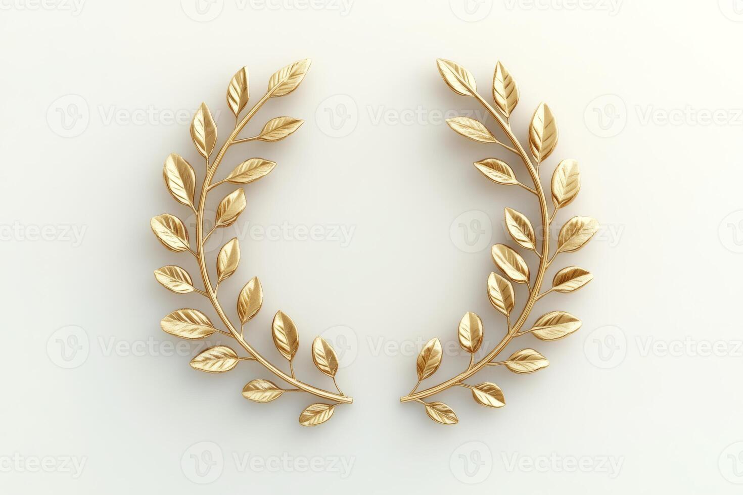 This is a highresolution digital artwork that beautifully showcases a stunning golden laurel leaf design, which is ideal for use in various awards or as decorative pieces in elegant settings photo