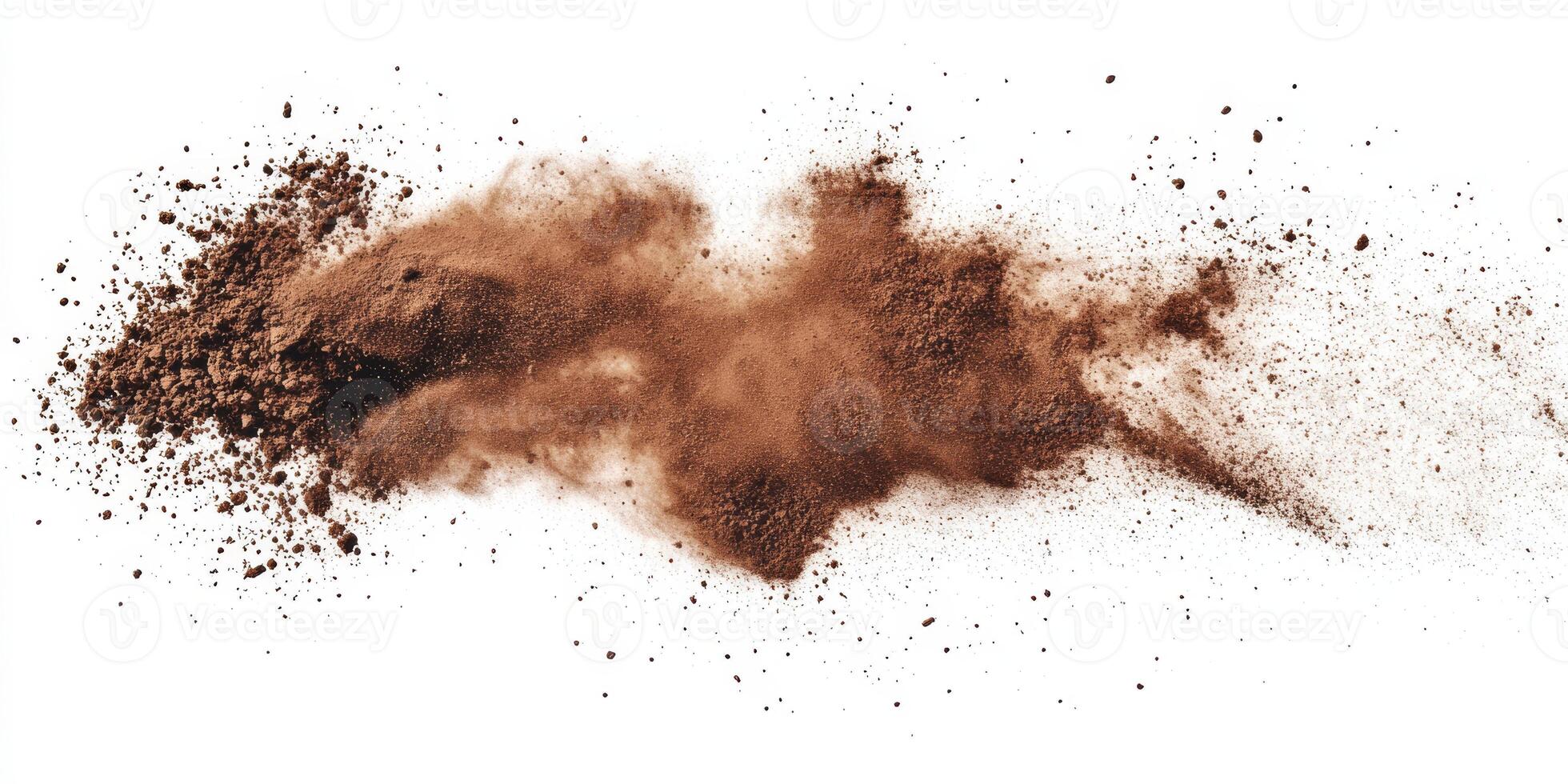 This is a creative and imaginative representation of a dust explosion, showcasing a range of earthy colors and abstract patterns, making it a perfect source of design inspiration for various projects photo
