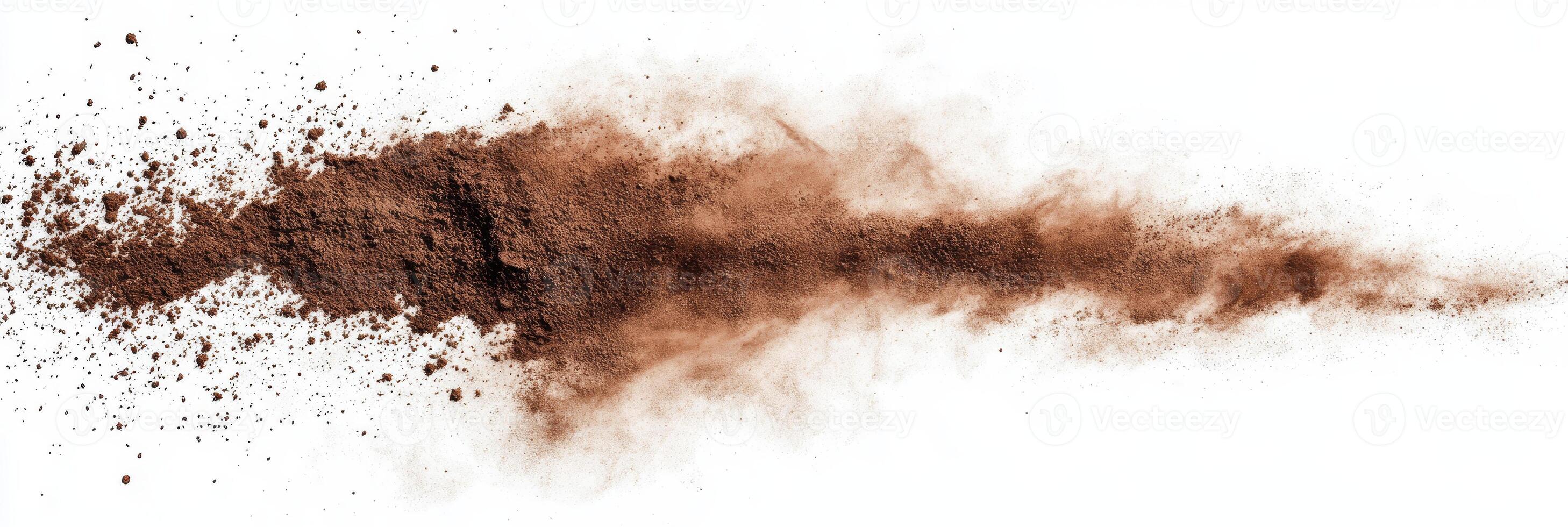 A mesmerizing depiction of a swirling brown dust cloud, showcasing natures power through an abstract sandstorm effect that captivates viewers with its dynamic movement and dramatic essence photo