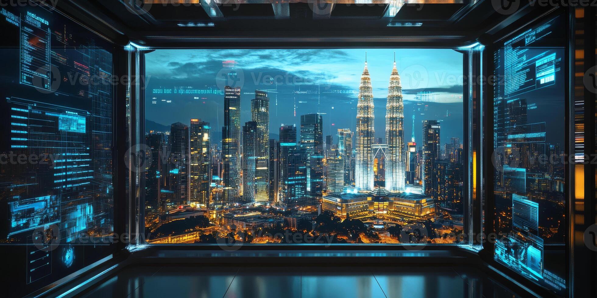 Step into a vibrant, illuminated cityscape that is pulsating with technology, unbounded energy, and cuttingedge innovation, showcasing the extraordinary future of urban living experiences photo