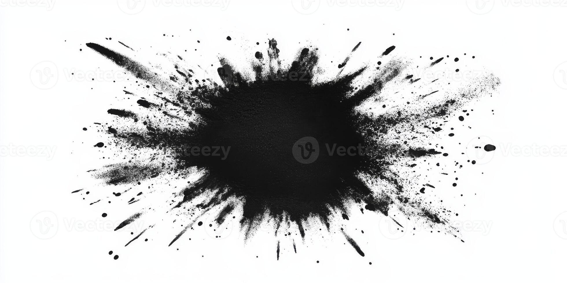 This stunning black ink splash features a unique grainy texture and dynamic spray pattern, perfect for contemporary graphic design and inspiring artistic backgrounds that evoke creativity photo