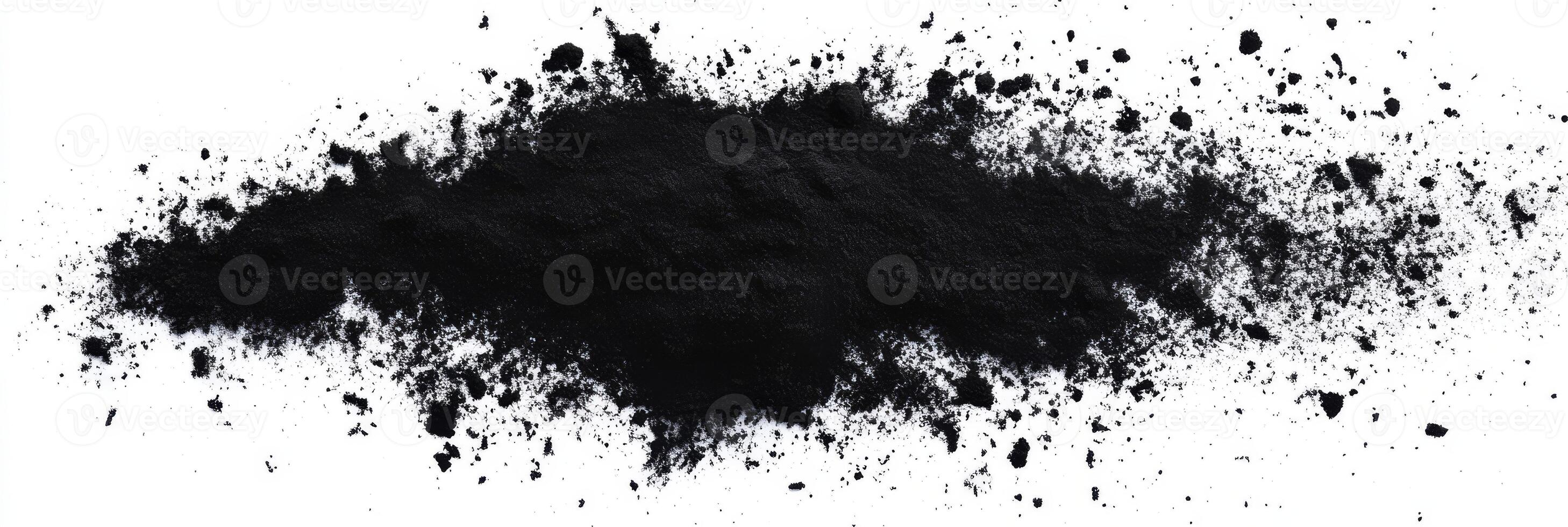 This striking abstract image showcases a rich black powder texture, emphasizing a grainy grunge effect within a minimalist design that captivates and draws in viewers with its visual appeal photo