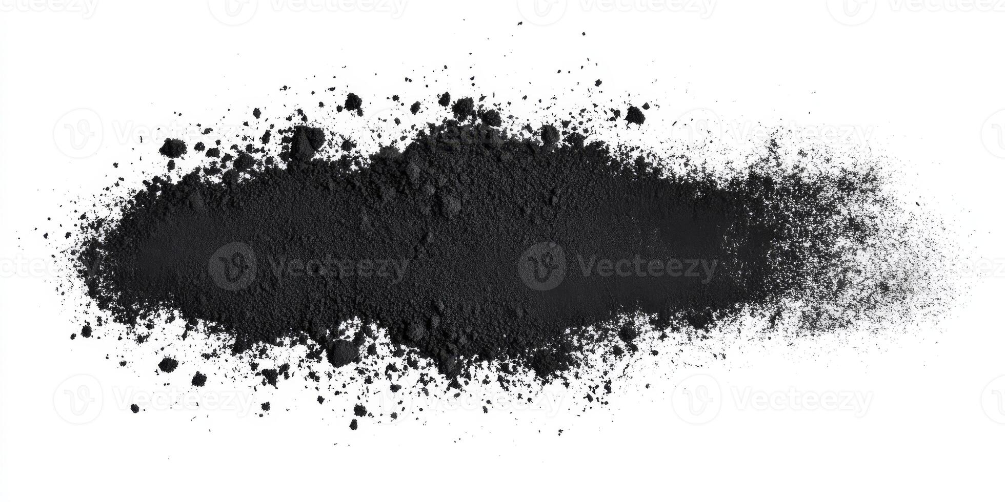 This is a stunning and captivating depiction of black powder, showcasing a grainy texture combined with a dynamic spray effect, making it perfect for various design projects and artistic applications photo