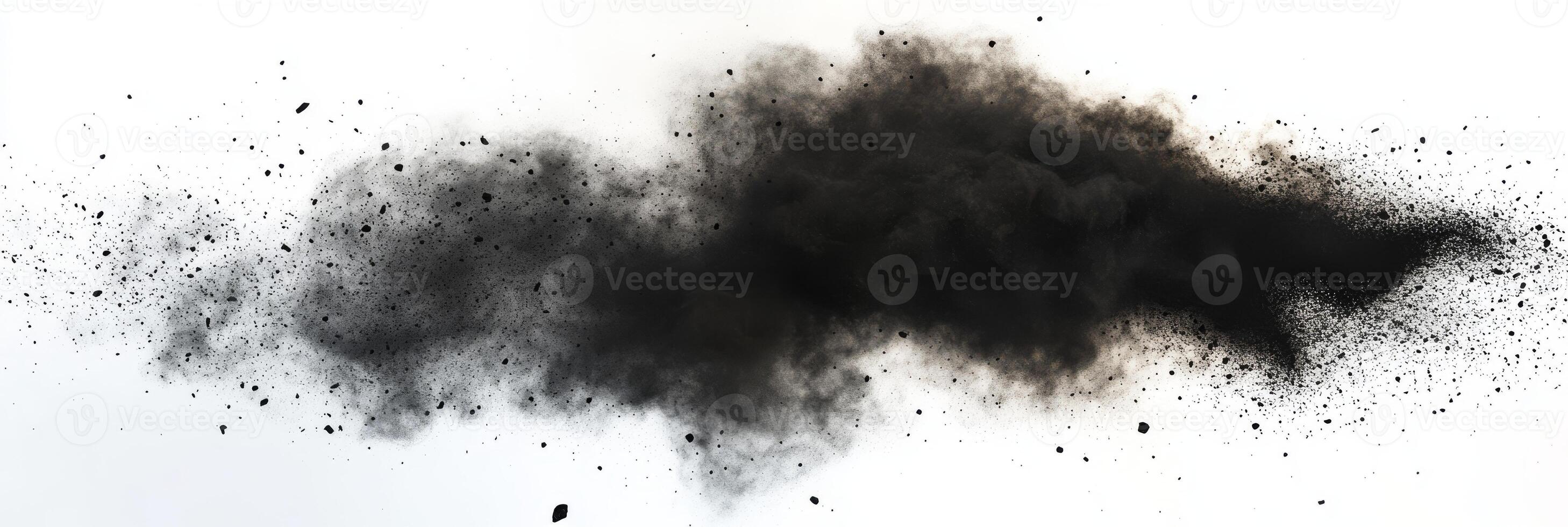 esta es un resumen representación de un sorprendentes negro polvo nube ese caracteristicas intrigante granoso texturas y suave gradientes, cuales juntos crear un único y cautivador artístico efecto foto