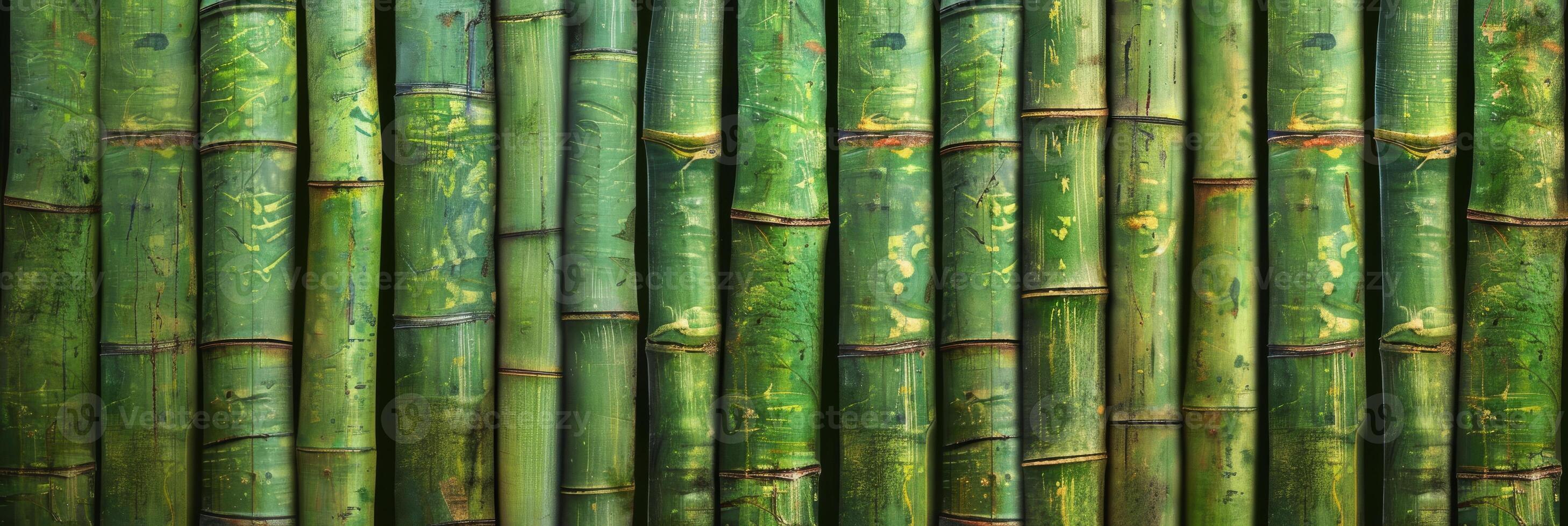 Serene bamboo stalks create a wonderfully calming backdrop that is ideal for enhancing nature projects photo