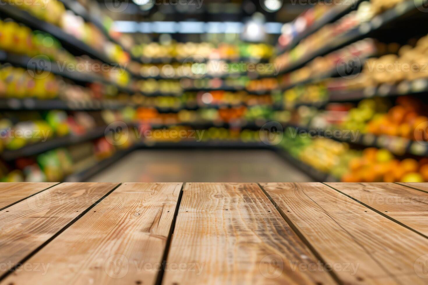 A vibrant and colorful grocery store produce section, showcasing a wide range of fresh fruits and vegetables photo