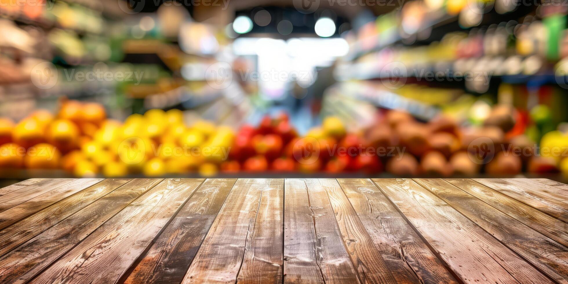 A vibrant and inviting grocery store display showcasing a wide array of fresh fruits and vegetables photo