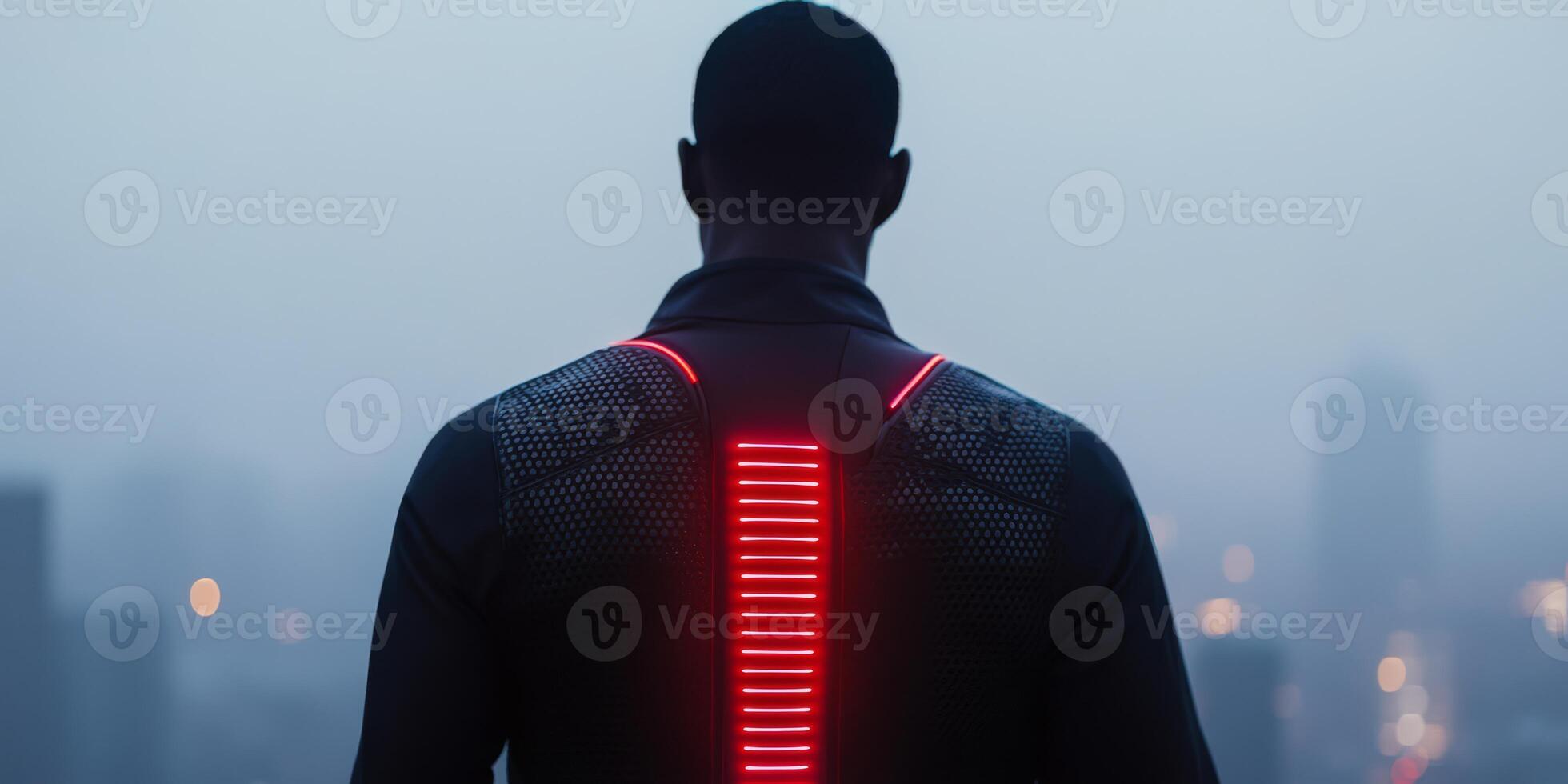 This wearable device, designed for urban environments, integrates advanced technology for continuous health monitoring, enhancing wellness management in daily routines and activities photo