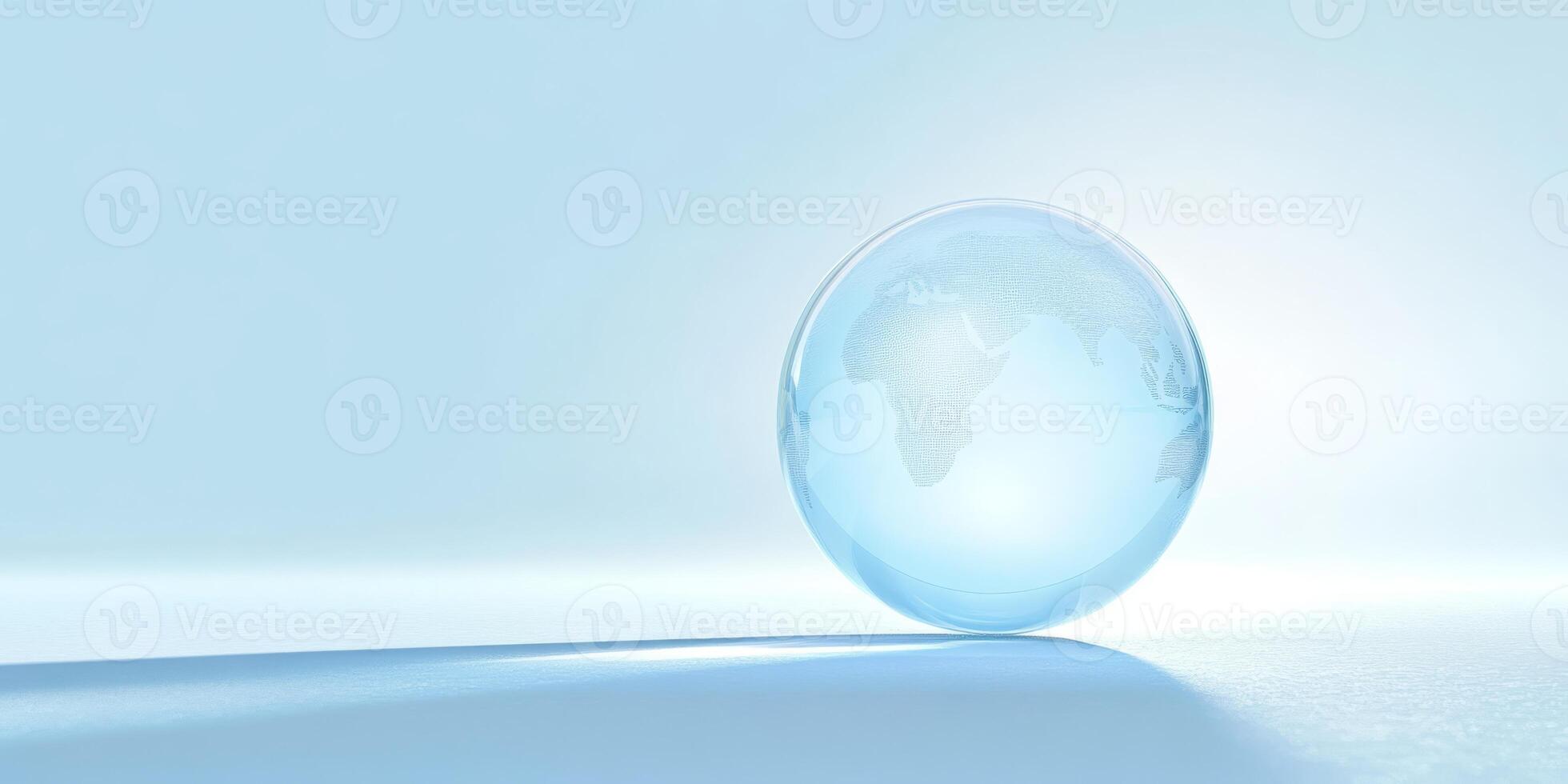 A transparent globe highlighting Africa symbolizes global connectivity, diverse cultures, and ecoawareness, all in a captivating modern aesthetic that draws the eye and inspires thought photo