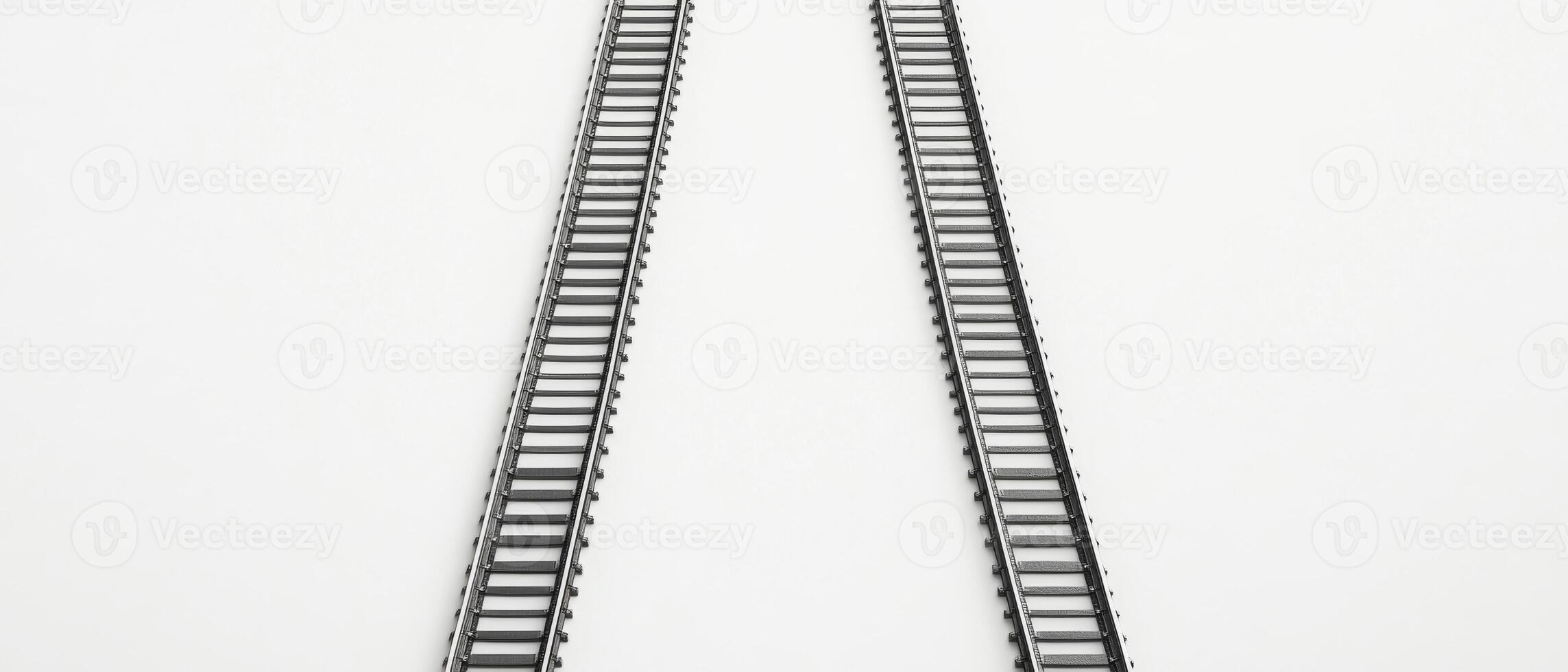 This detailed 3D depiction of parallel train tracks highlights recent advancements in railway technology, aimed at efficient longdistance transport and improved regional connectivity photo