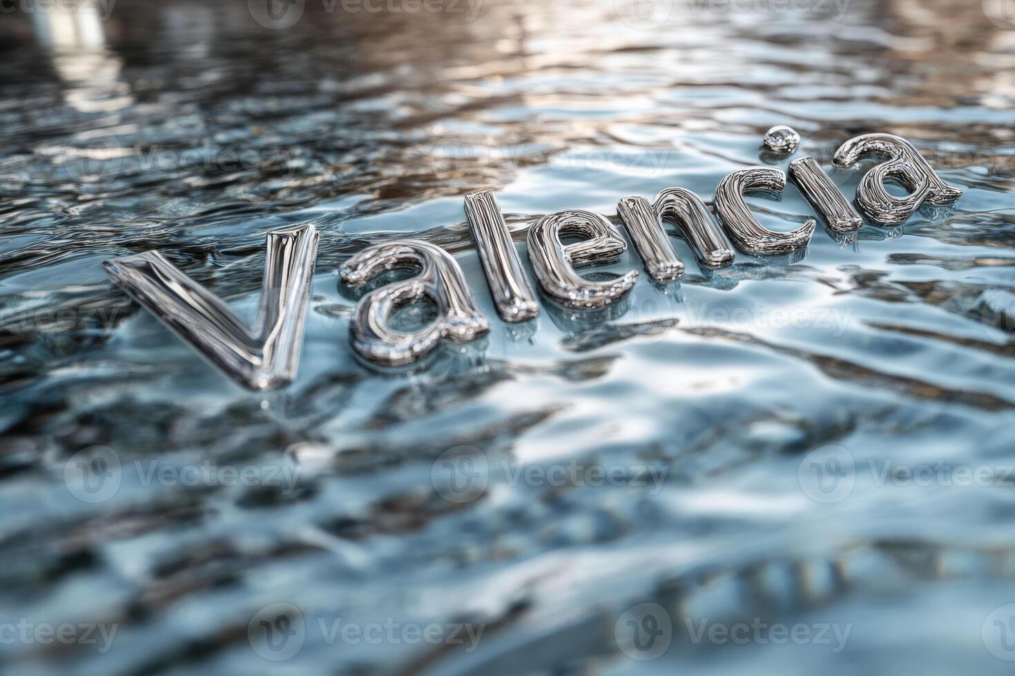 This powerful image shows Valencia underwater, symbolizing the severe natural disasters and environmental challenges currently impacting the Mediterranean region and its communities photo