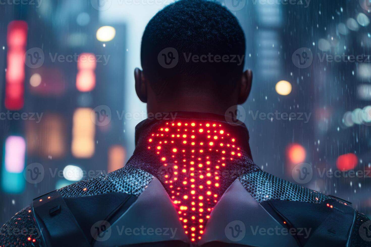 Explore innovative and cuttingedge wearable technology that features advanced temperature regulation, designed specifically for continuous wellness monitoring in a bustling urban setting photo