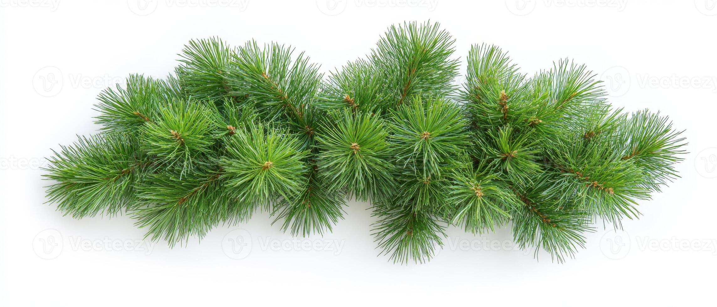 A lush green fir garland of fresh pine and spruce, perfect for enhancing festive decorations. Ideal for interior and exterior holiday decor, it creates a warm, inviting atmosphere photo