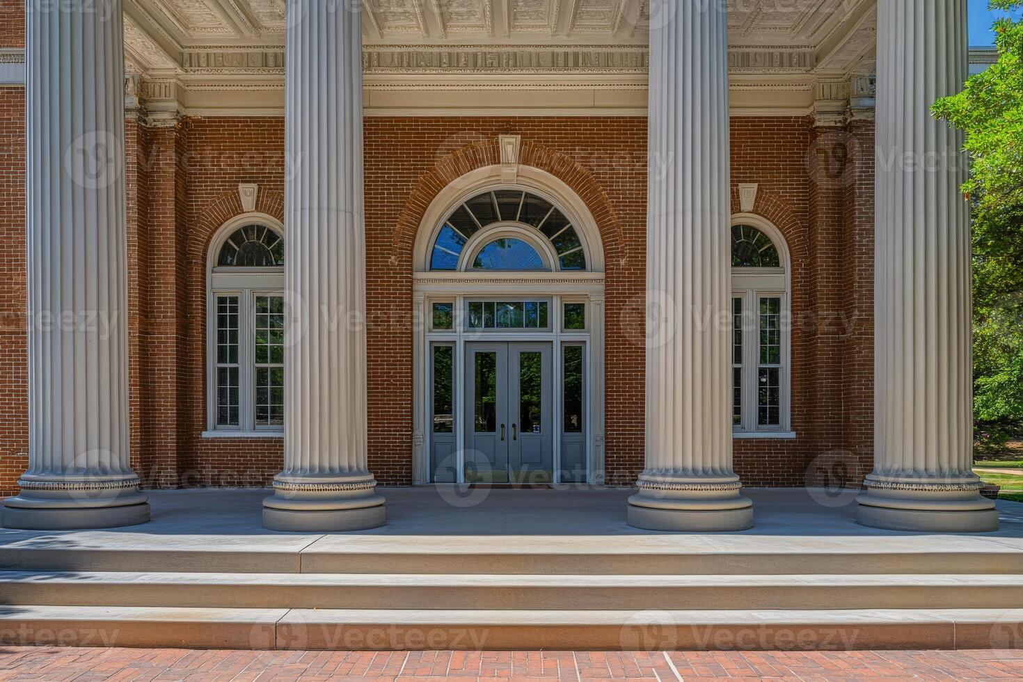 An impressive courthouse featuring remarkable classical architecture, adorned with elegant pillars and a grand entrance that truly embodies the ideals of justice and authority within the community photo