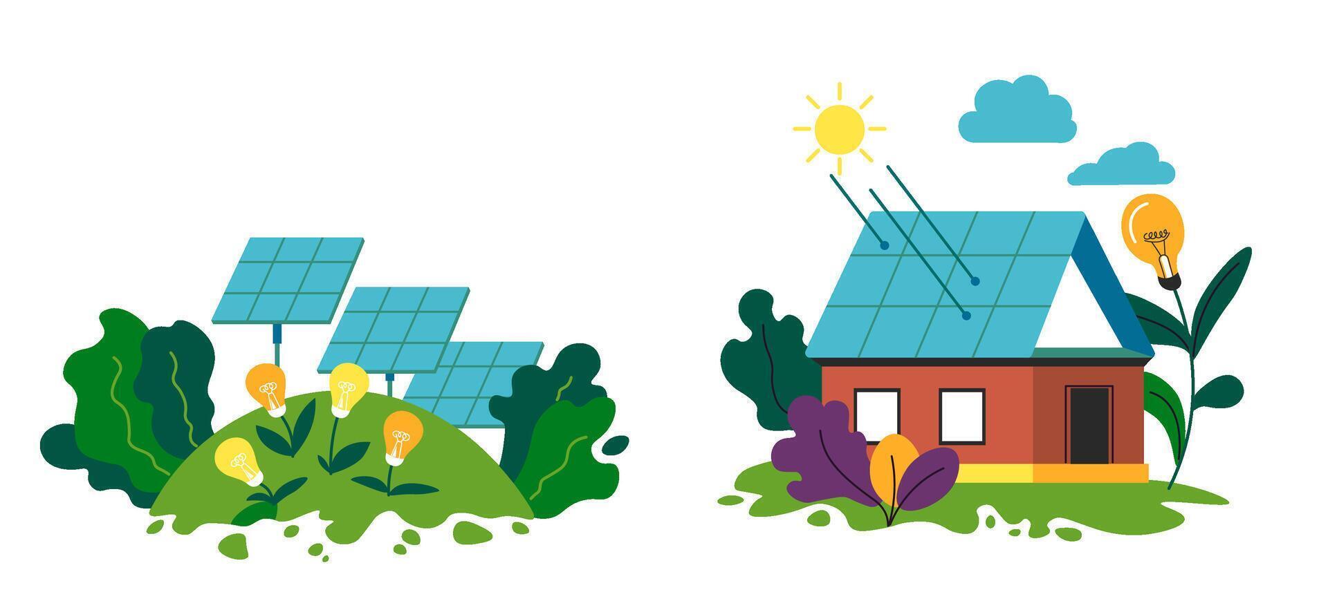 Solar Energy Implementation vector