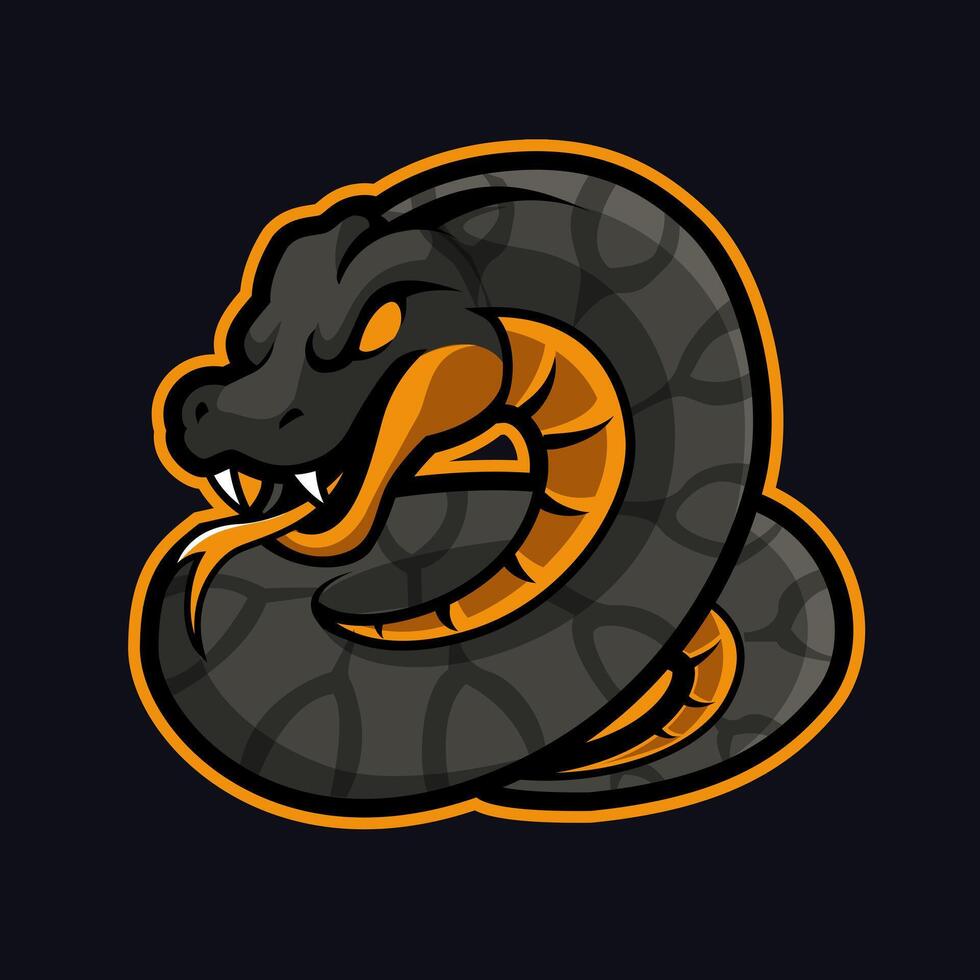 viper angry mascot logo gaming illustration vector