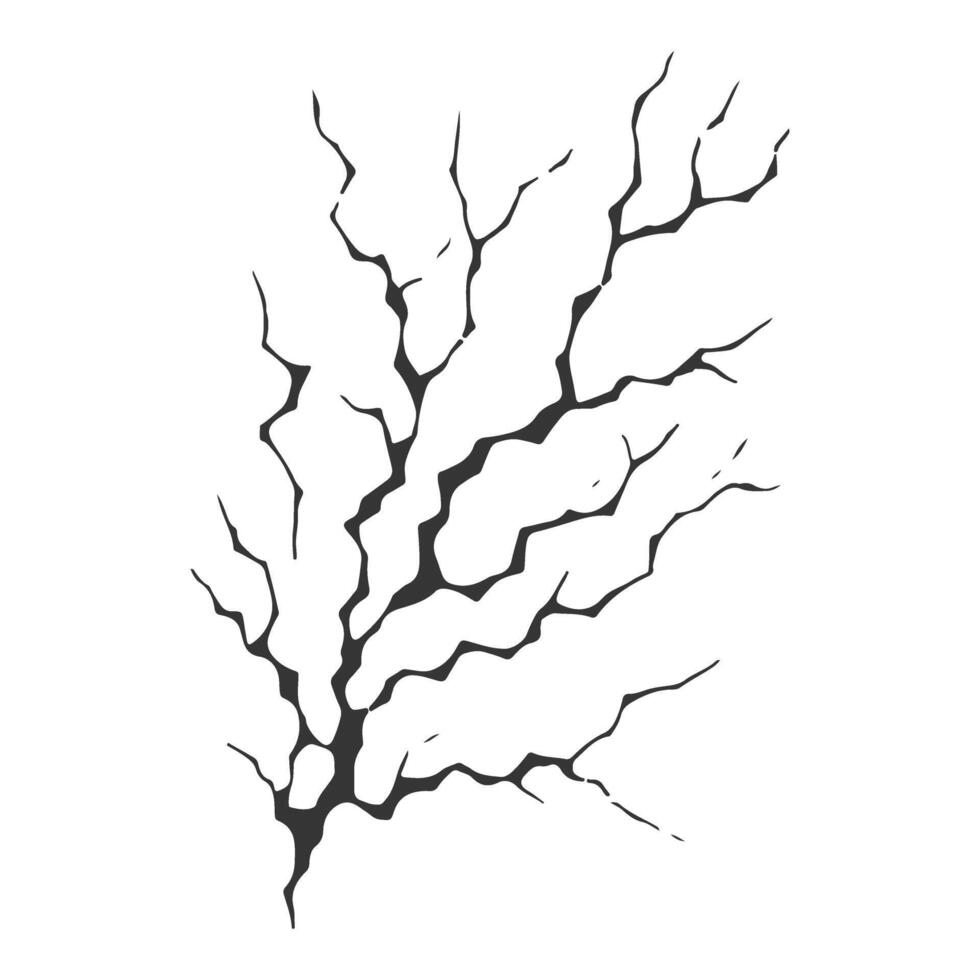 A black and white drawing of a tree branch vector