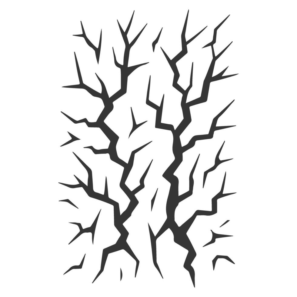 A black and white drawing of a tree with branches vector