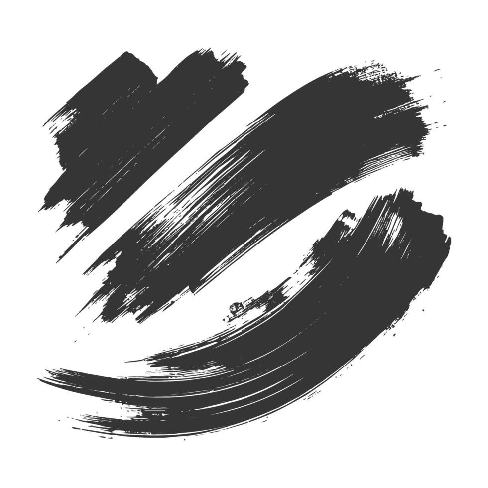 Black ink stroke on white background vector