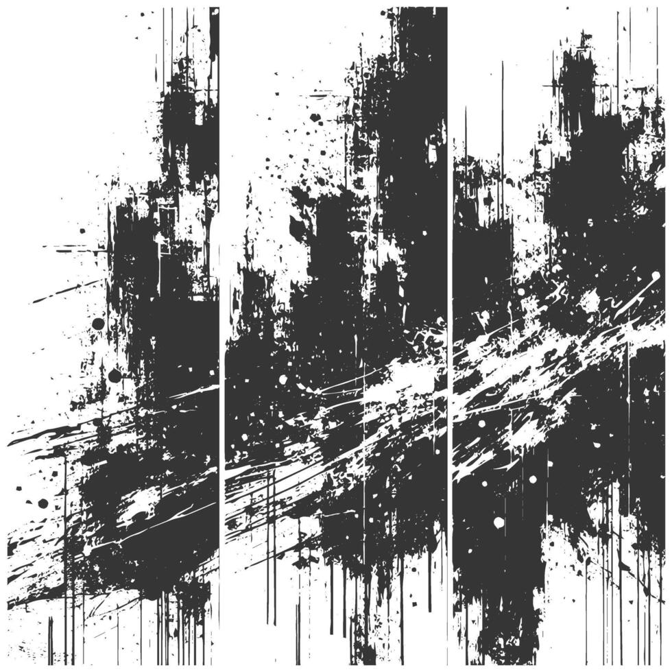 Abstract grunge background with black and white splatters vector