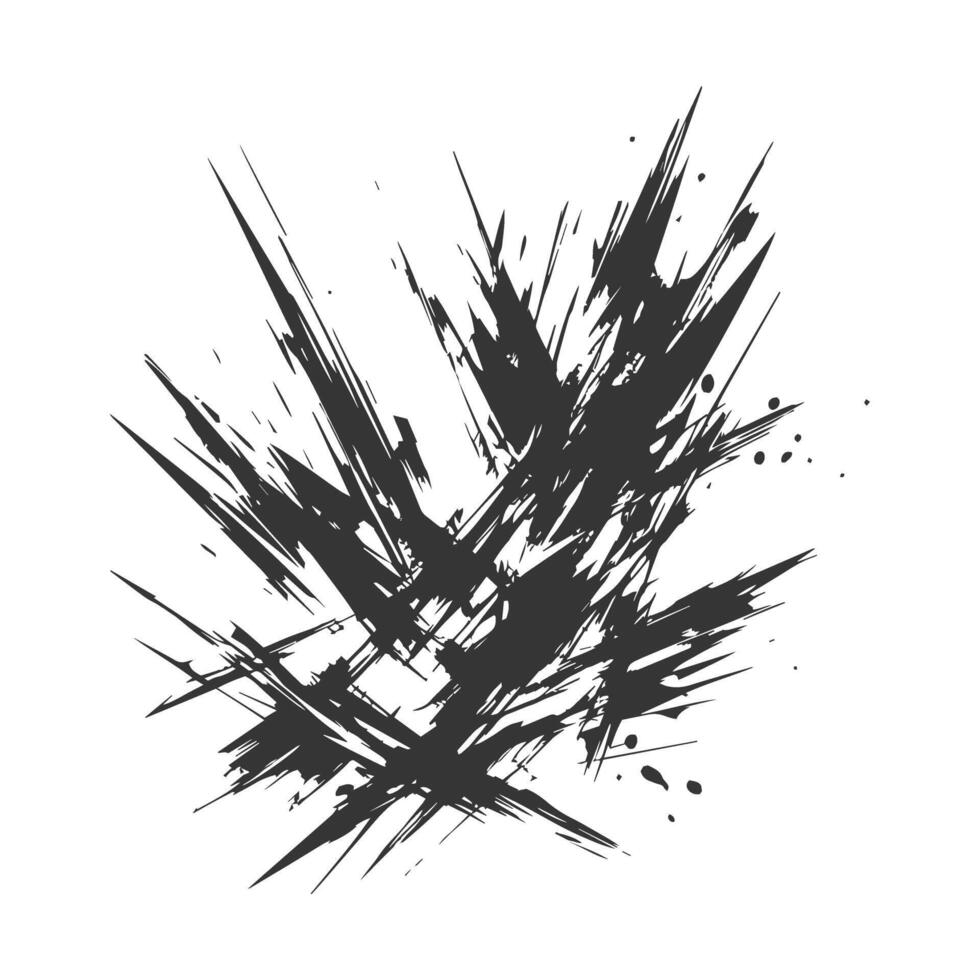 Abstract black ink splatter on white background vector