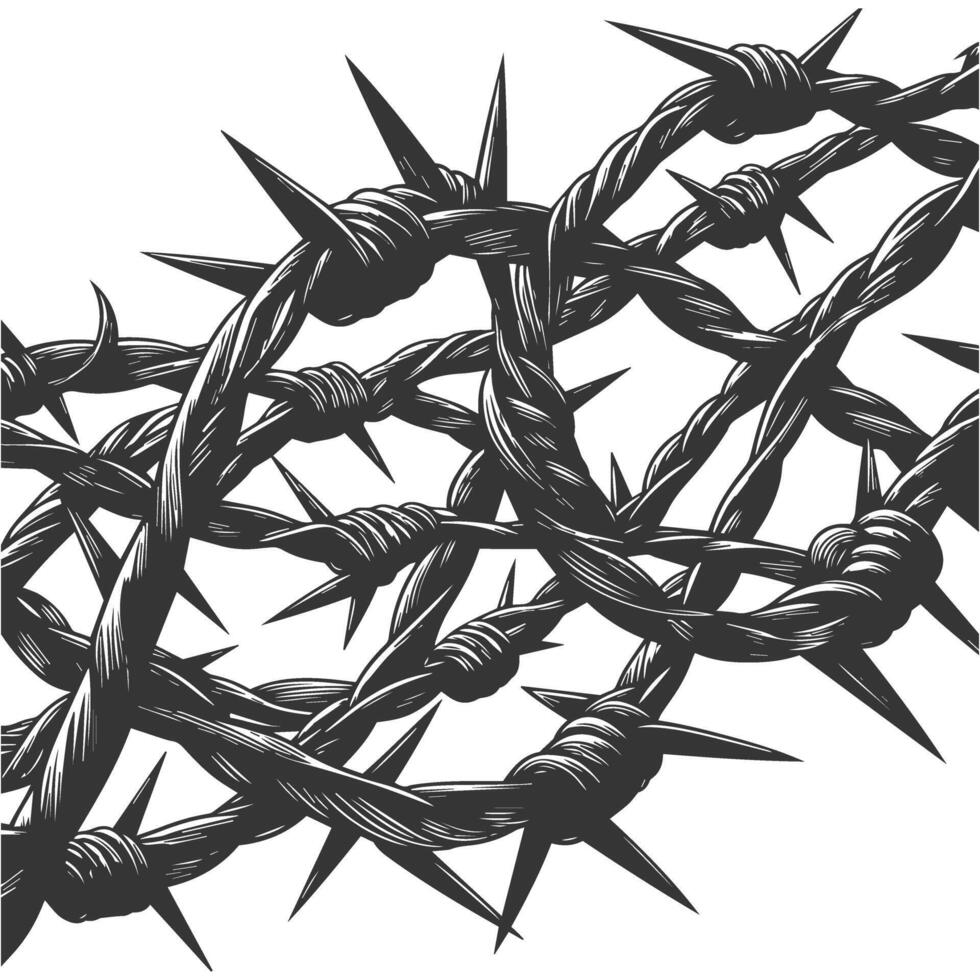 Barbed wire design vector