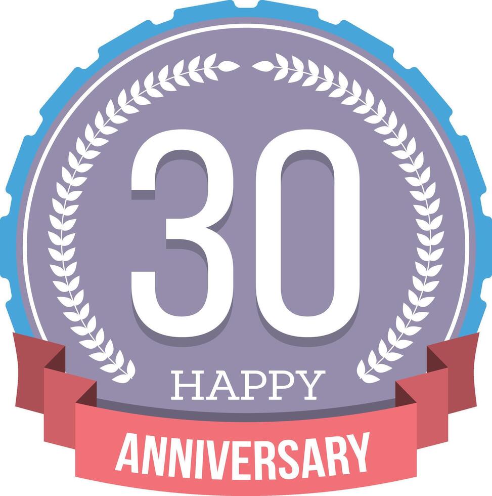 30 Years anniversary emblem vector