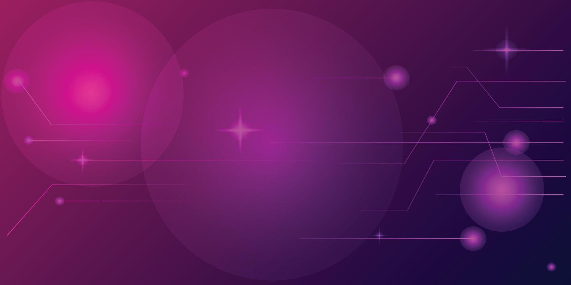 Quantum technology abstract purple gradient background. Ai big data vector