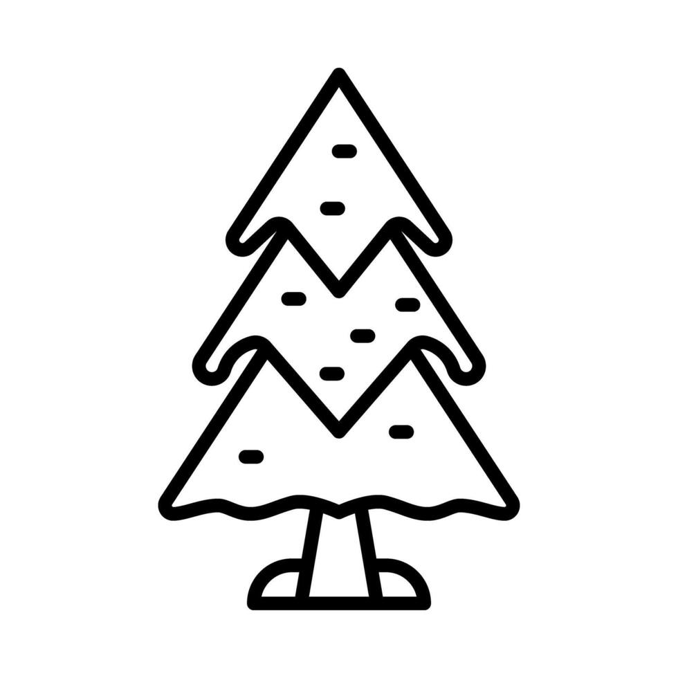 Snow-Covered Pine Tree Icon vector