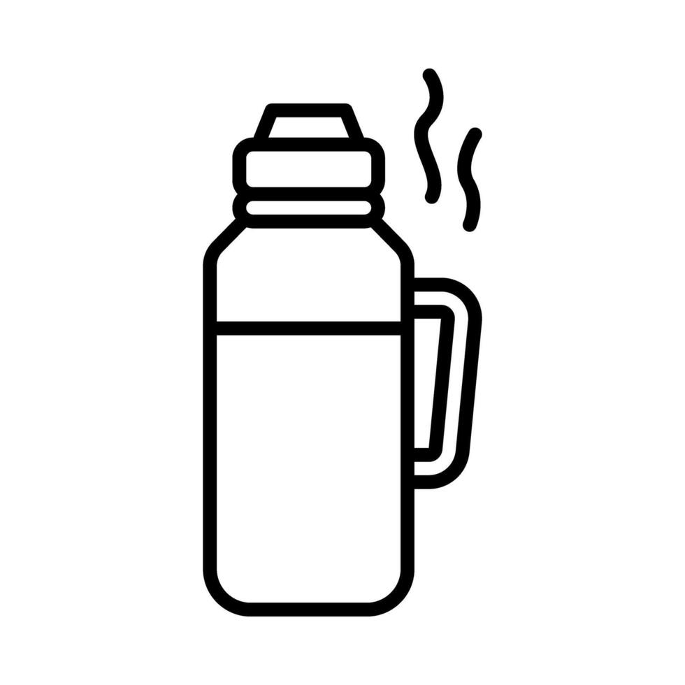 Thermal Flask Winter Beverage Icon vector