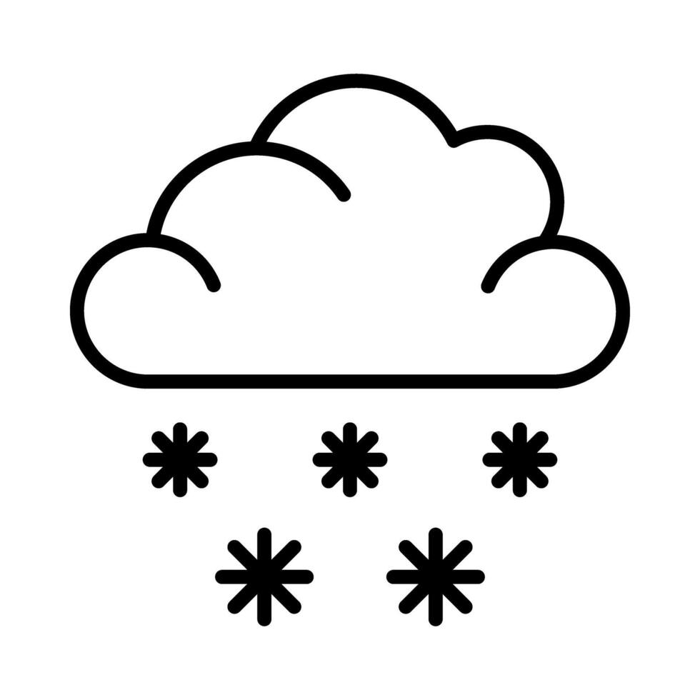 Snowfall Cloud Icon vector