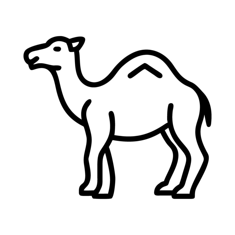 Camel Desert Animal Silhouette Icon vector