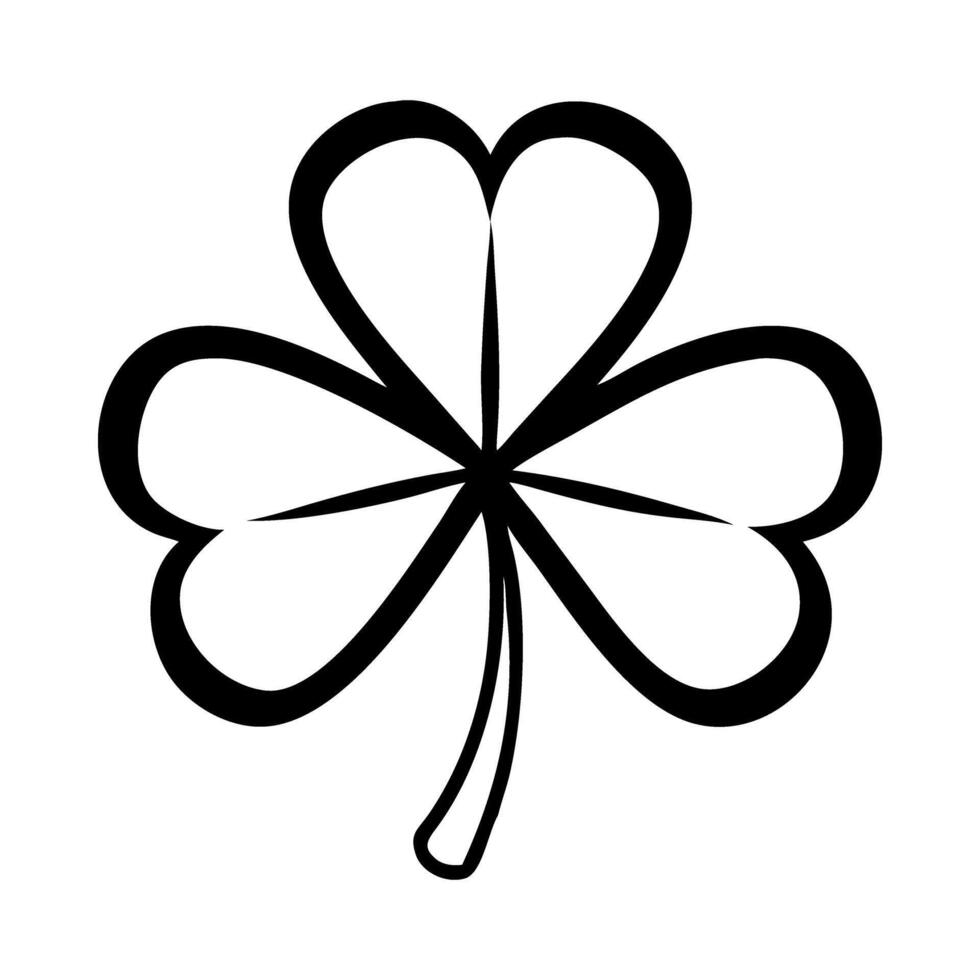 Three-Leaf Clover Luck and Fortune Icon vector