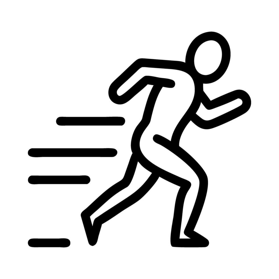 Fast Running Silhouette Icon vector