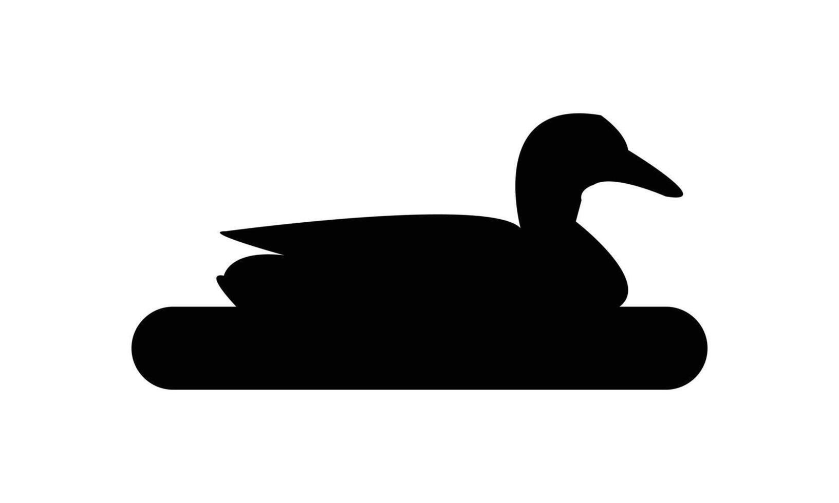 Duck Black Silhouette Design And Illustration vector