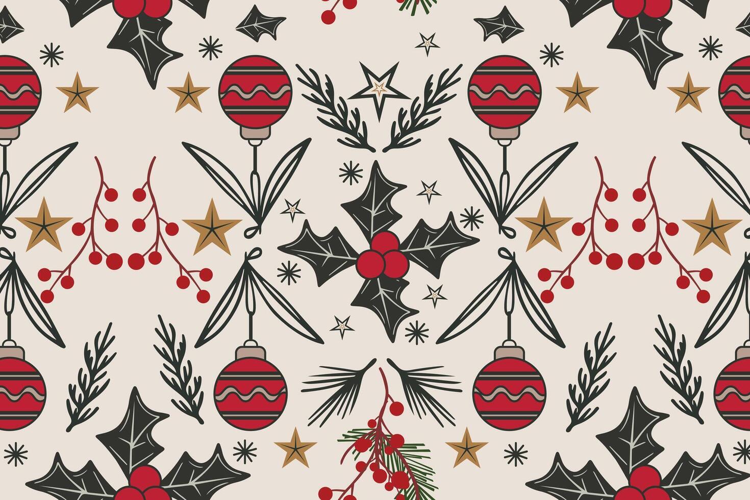 Holiday Christmas Seamless Patterns for Textiles Backgrounds and More vector