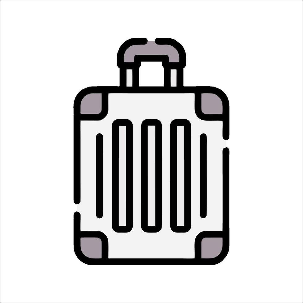 A suitcase icon on a white background vector
