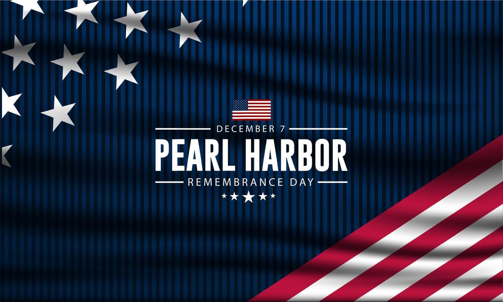 illustration of pearl harbor remembrance day background with american flag and flag of usa vector
