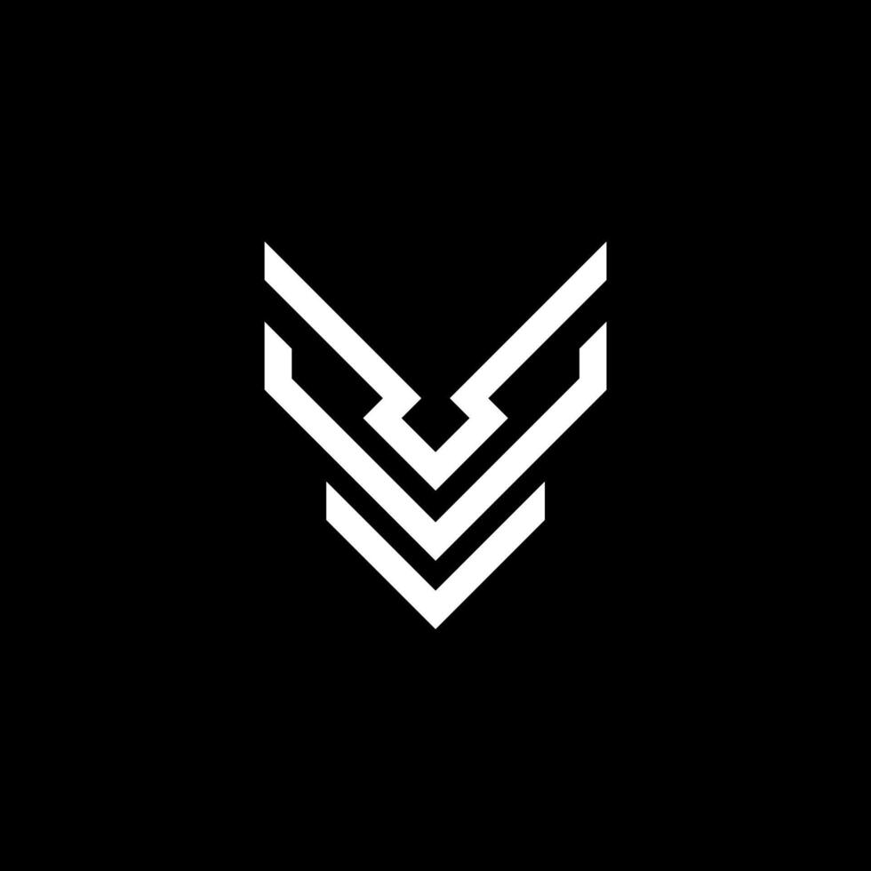 Deer Head logo, with simple minimalist modern bold line geometric style vector