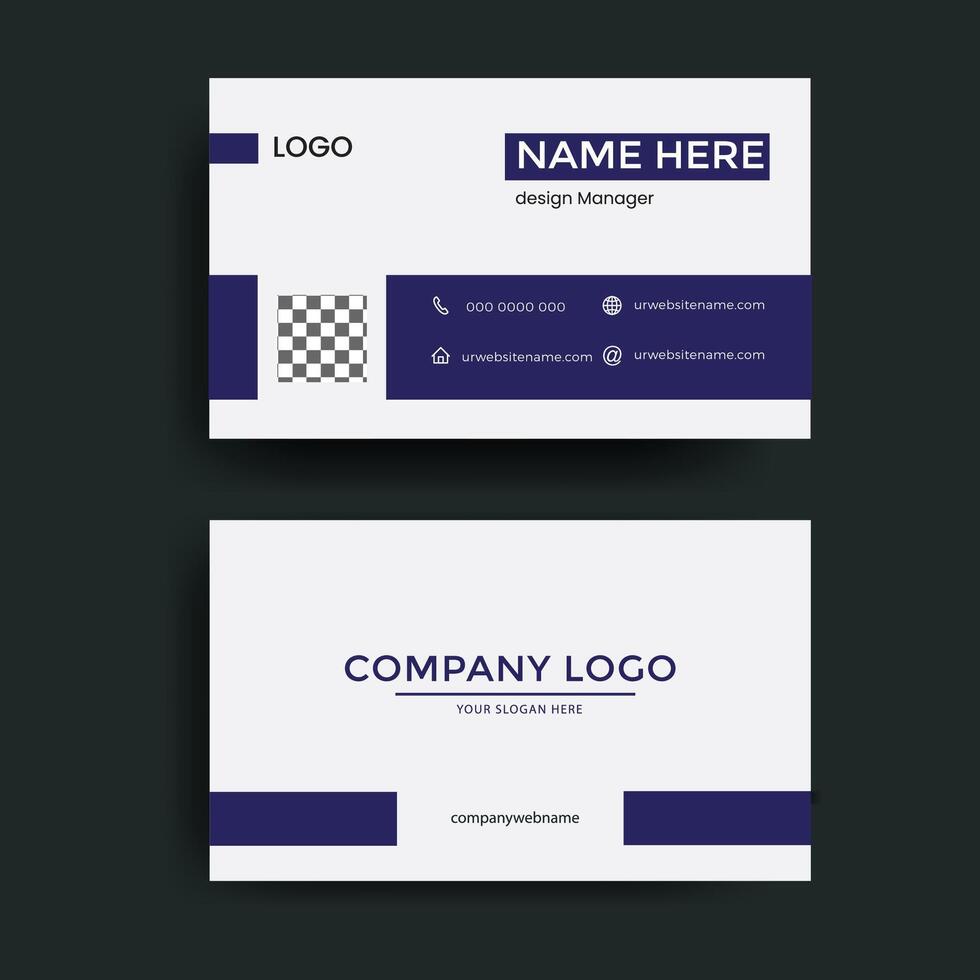 Clean Professional Visiting Card vector