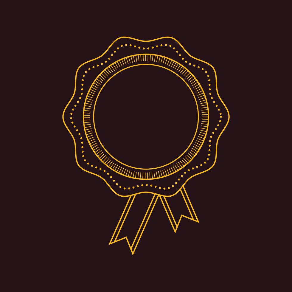 A gold ribbon on a black background vector