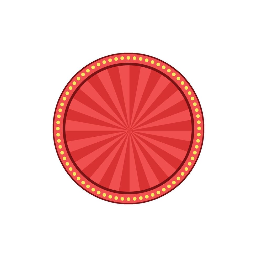 Circus round red and yellow starburst background illustration vector