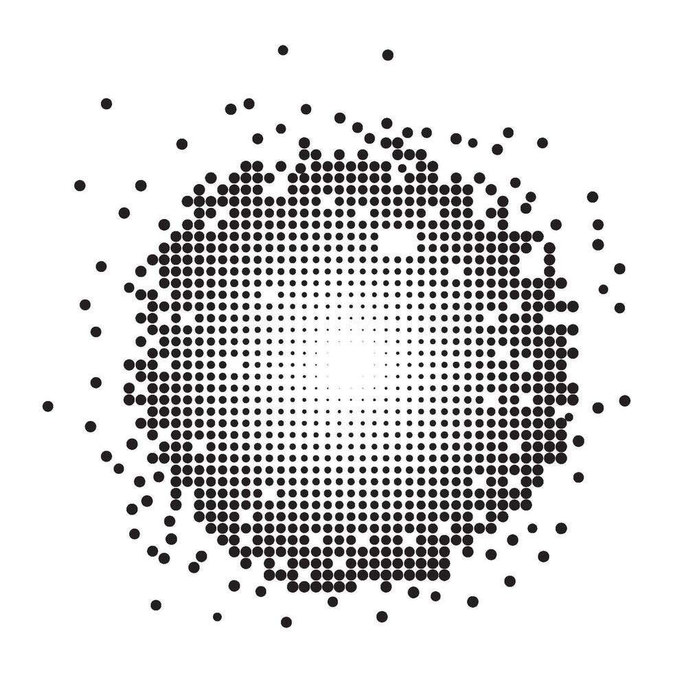 Halftone dot pattern illustration vector