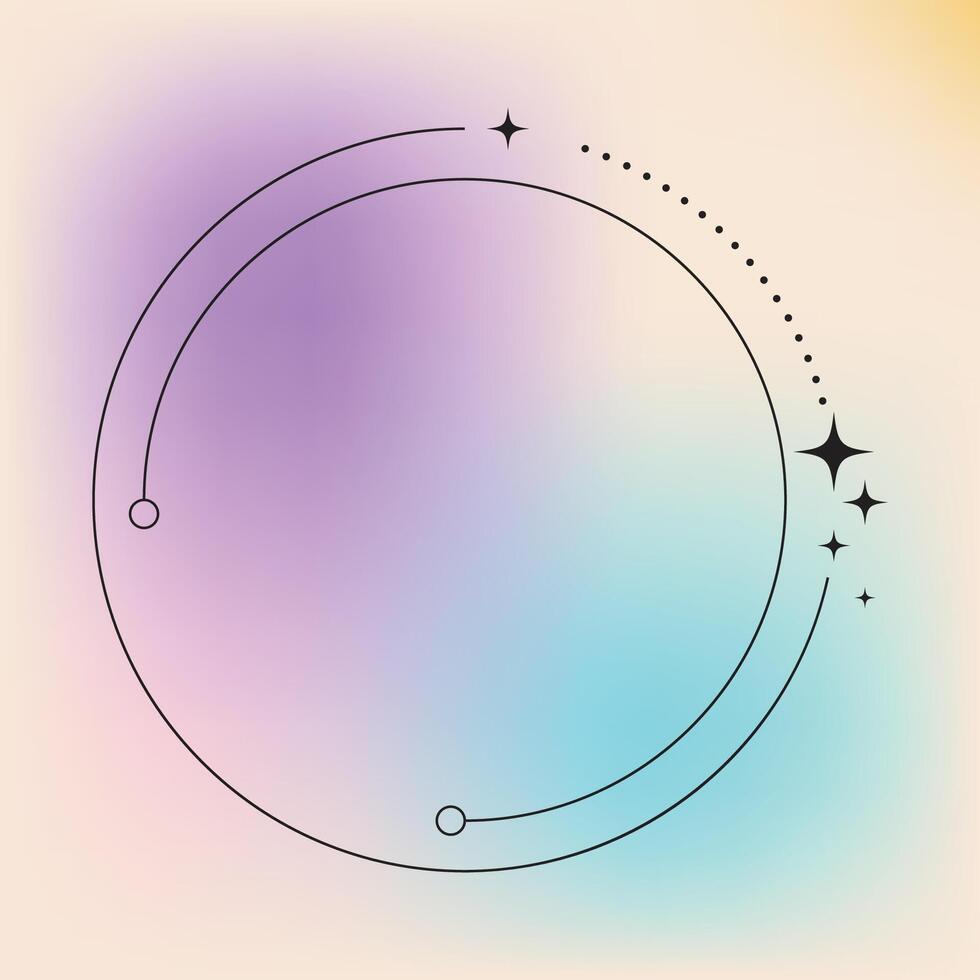 A circle with stars and a star in the middle vector