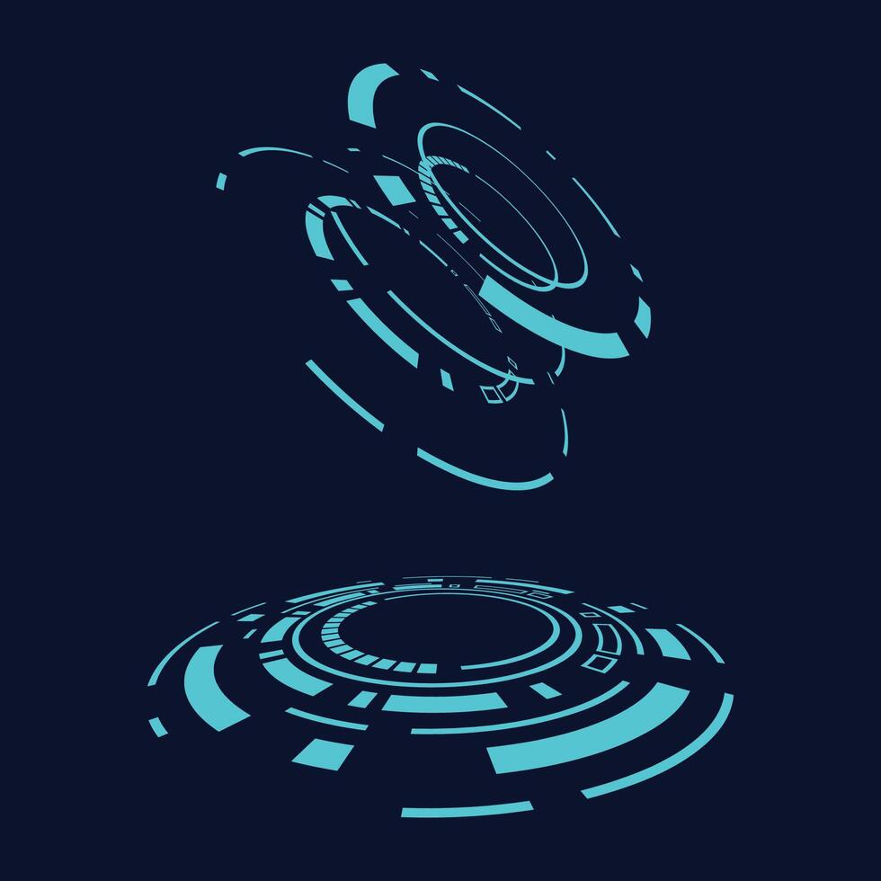 A futuristic design with a circular object vector