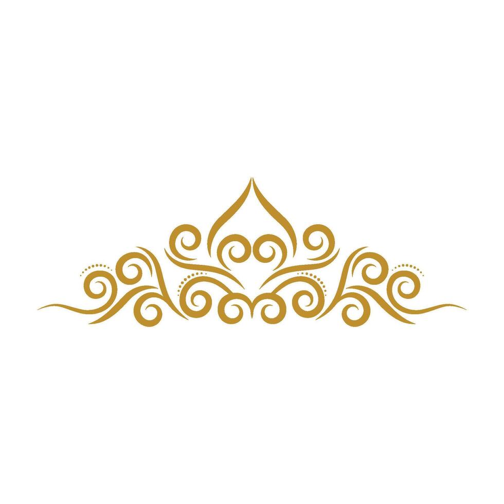 Golden ornate design on a white background vector